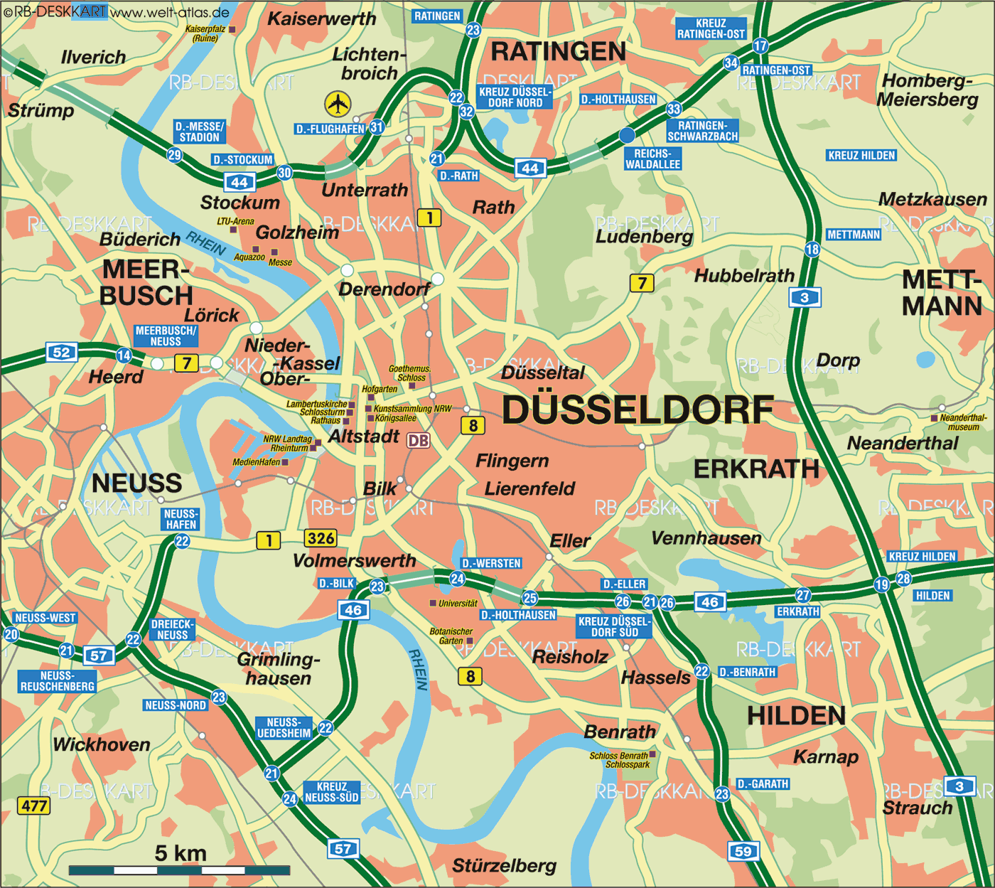 map of dusseldorf